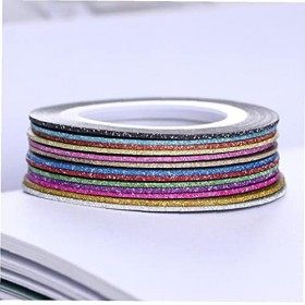 13 Rouleau Diy Nail Striping Ruban Coloré Matte Glitter Ligne Adhésif Stickers Diy Nail Art Décoration De Conception couleur