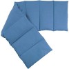 Coussin aux graines de groseille 75x20cm - Coussin bouillotte aux graines - Compresse froide compartimenté en huit, bleu cie