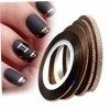 4pcs Cannelle Couleur Rolls Ongles Striping Ruban Ligne Glitter Nail Art Décoration Adhésif Conseils 1-3 Mm