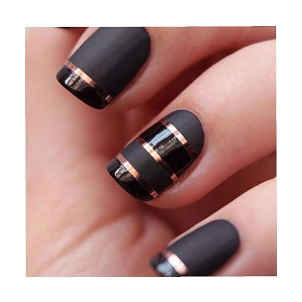 4pcs Cannelle Couleur Rolls Ongles Striping Ruban Ligne Glitter Nail Art Décoration Adhésif Conseils 1-3 Mm