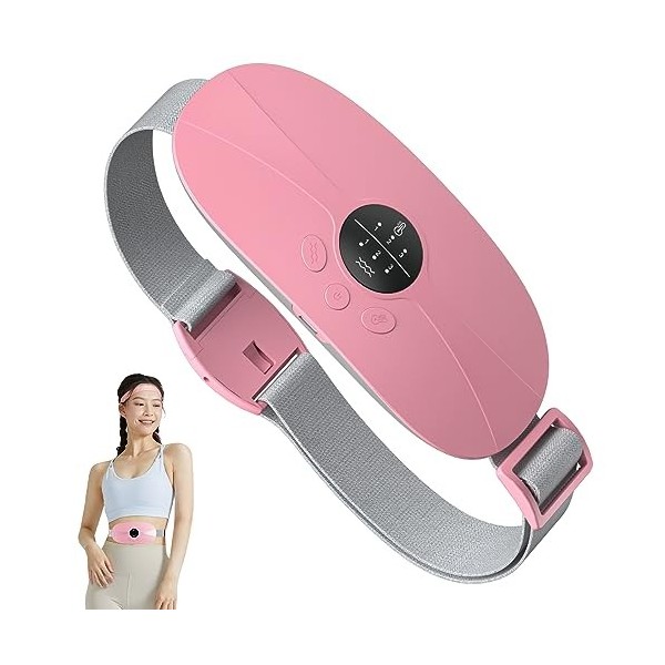 Ceinture/Coussin Menstruelle Chauffante Electrique Portable 3 Niveaux Température 3 Modes de Massage Pour le Soulagement Doul