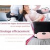 Coussin Chauffant Massant Menstruel Ceinture ventre 4 modes de massage et 3 Niveaux de chauffe Regle douloureuse menstruelle 