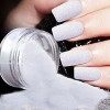 2 Boîtes Blanc Perle - Aurora Ice Chrome Pigment poudre Transparente pour les ongles, Vernis Donut Paillettes Poudre Effet Mi