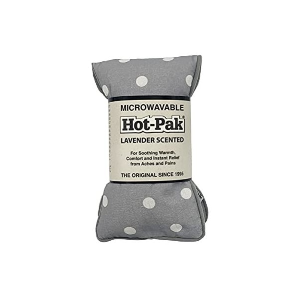 Warmies Hot Pak Wellness entièrement chauffable, parfumé à la lavande française, pois gris