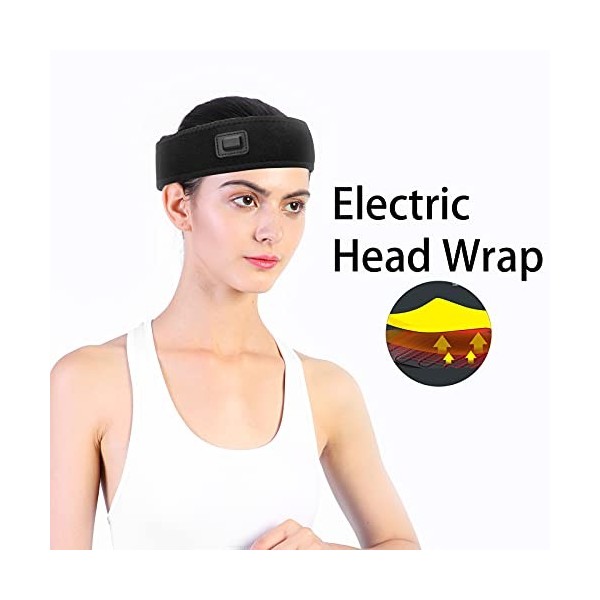 Bandeau Chauffant pour La Tête, Masque Anti Migraine Chaud, Bonnet de Glace pour Soulager Les Maux de Tête, Ceinture Chauffan