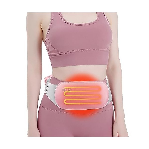 Ceinture Menstruelle,Ceinture Chauffante Règle Douloureuse,Ceinture Chauffante Ventre,Patch Chauffant Règles Douloureuses,3 N