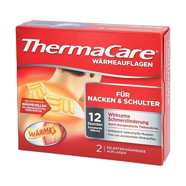 ThermaCare – Patch Auto-chauffant nuque, épaule et poignet – Soulage les douleurs de la nuque – 8H de chaleur constante, 2 pa