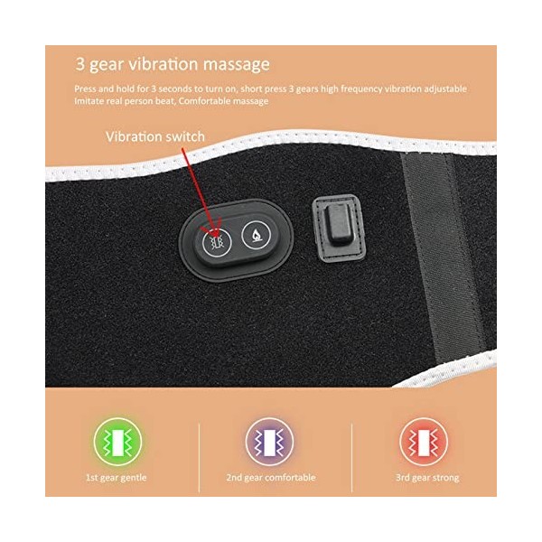 Ceinture Chauffante, Ceinture Lombaire Chauffante, Ceinture Chauffante électrique USB, Ceinture Chauffante Electrique, 3 nive