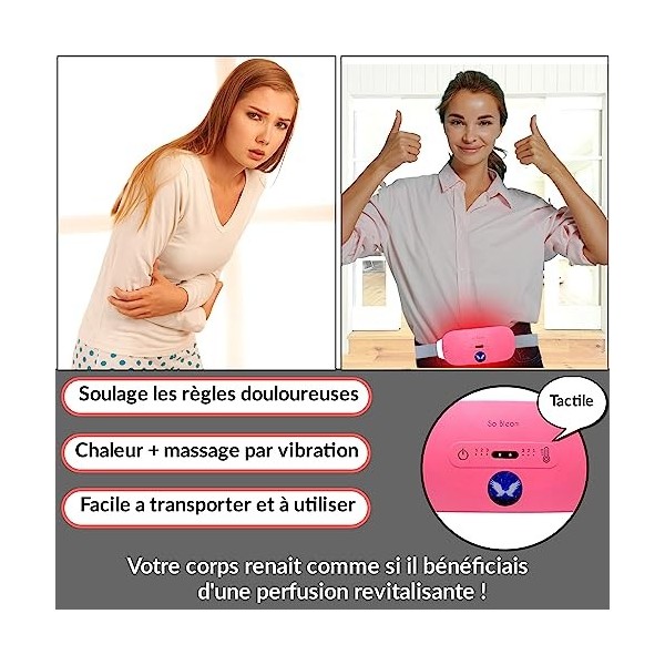 Ceinture Chauffante Regle Douloureuse/Coussin Chauffant Menstruelle Electrique / 6 Bandages Neuro-Musculaire Offerts Pour Les