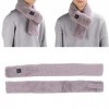 Foulard chauffant lavable Foulard dhiver électrique rechargeable par USB Température réglable Coussin chauffant pour le cou 