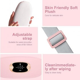Aoreun Coussin Chauffant Menstruel, Ceinture Chauffante Electrique Portable Avec 3 Niveaux de Chaleur et 3 Modes de Massage P
