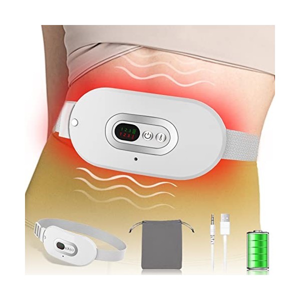 Ceinture Chauffante Menstruelle Portable - 3 Niveaux De Chaleur, Réglable, Masseur Abdominal