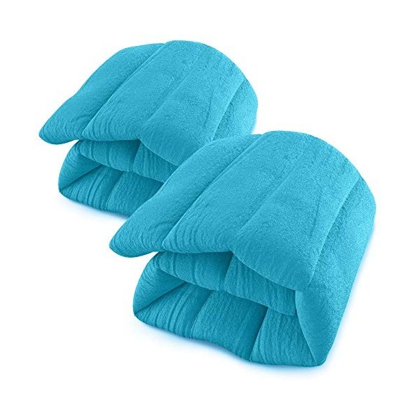 ComfortCloud Coussinets chauffants micro-ondables Lot de 2 coussins chauffants humides naturels pour les maux de dos, le cou 