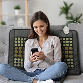 Utk® Far Infrared Naturel Jade Et Tourmaline Coussin chauffant pour soulager les douleurs, Medium Pro 78,7&nbsp;x 53,3&nbsp;cm 