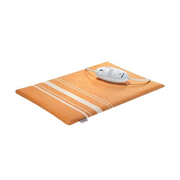 Beurer HK 35 coussin chauffant à chauffage rapide, 3 niveaux de température, arrêt automatique, 40 x 30 cm, orange