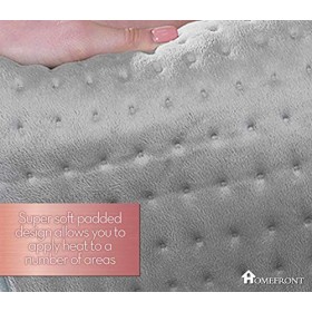 Homefront Extra Large Coussin chauffant électrique de luxe&nbsp;–&nbsp;3&nbsp;réglages de chaleur&nbsp;–&nbsp;Dos, Cou, épaule, arthrite, genou et pér