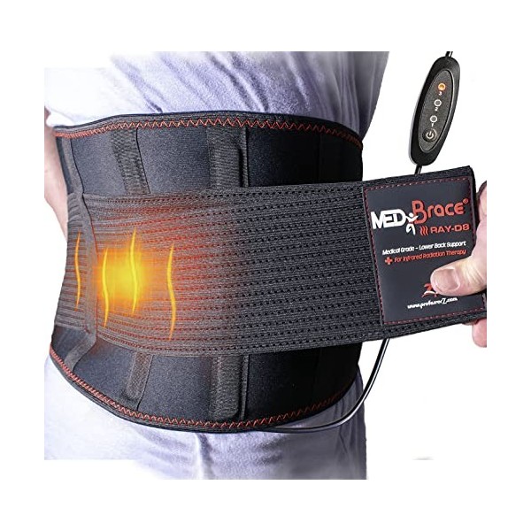 Ceinture de Soutien du Dos MediBrace RAY-D8 Ceinture Chauffante Infrarouge Lointain Appareil Orthopédique pour Homme et Femme