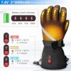 Gants chauffants pour hommes et femmes avec batterie rechargeable 7,4 V 3000 mAh L taille 