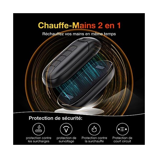 Chauffe-Mains Rechargeable,Chauffe-Mains Électrique Portables