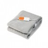 Cresta Care KTS160 Gris 1P Couverture Électrique Xtra Long - 90 x 200 cm - Chauffe-Pieds supplémentaire - Minuterie - Polaire