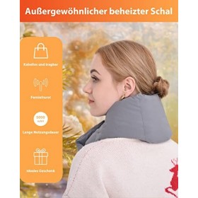 Comfytemp Écharpe chauffante pour homme et femme - Avec batterie externe de 5000 mAh - Chauffage rapide - 3 niveaux de chauff