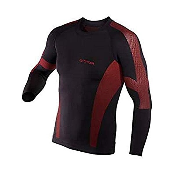 Teyder 311TR-08-S T-shirt thermique unisexe Petit Noir/rouge