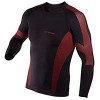 Teyder 311TR-08-S T-shirt thermique unisexe Petit Noir/rouge