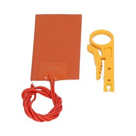 Coussin Chauffant en Caoutchouc de Silicone, Coussin Chauffant en Silicone 12V 15W 250℃ Chauffe-moteur Universel Coussin Chau