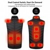 Gilet de charge USB, 5V Infrarouge Chauffage Soins Cou 2 Contrôle Humanisé Chaud Extérieur Chauffant Gilet pour Bureau Quotid