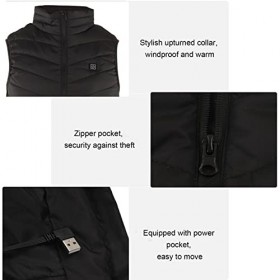 Shipenophy Veste Chauffante, Gilet Chauffant 3 Niveaux Réglage de la Température 3s Chauffage Rapide pour Homme 3XL 75-82.5kg