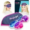 Masque Gel Yeux Chaud Froid - Masque Oculaire Chauffant Thermique Compresse pour Yeux Secs.