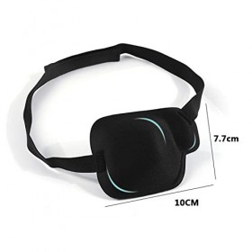 NITAIUN 4 Pièces Cache Oeil Patchs, Réglables Cache Oeil Gauche et Oeil Droit Pirate Ajustable Masque pour L œil Paresseux O