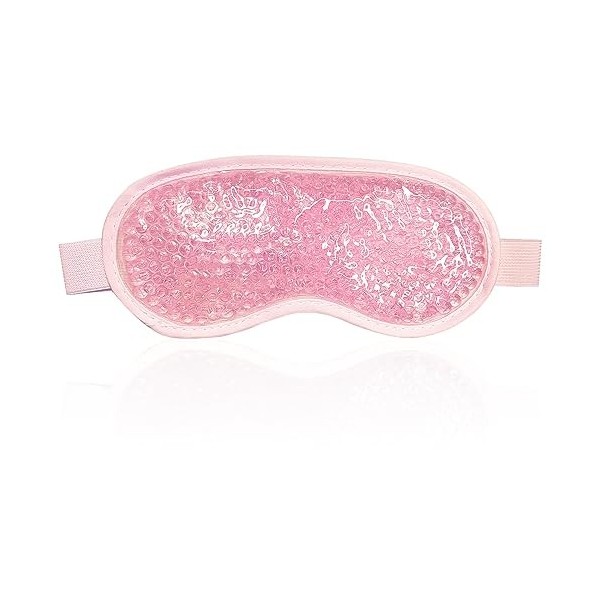 Masque Yeux Froid, Masque pour les yeux rafraîchissant, Masque Réutilisable avec perles en Gel, pour Thérapie Froid Chaud, So