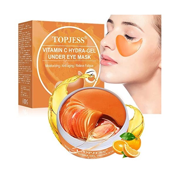 Collagen Eye Mask, Patches Yeux,Masque pour les yeux, Film anti-âge, Masque pour les yeux au collagène à la vitamine C, cerne