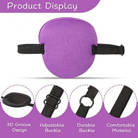 5 Pièces Cache-Oeil Patchs pour les Yeux Ajustable avec Boucle, Cache-Oeil de Visuel Corrigé Patchs pour les Yeux Pirate pour