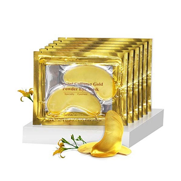 Kaniers 24k Masque anti-âge au collagène à lacide hyaluronique pour hydrater et réduire les cernes, gel avancé anti-âge, cad