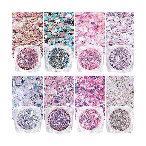 GZMAYUEN Paillettes Flocons de Feuille dor Nail Art Holographique 2Pcs Gold Leaf Gold Foil Paper Metallic Foil Flakes Mix Fe