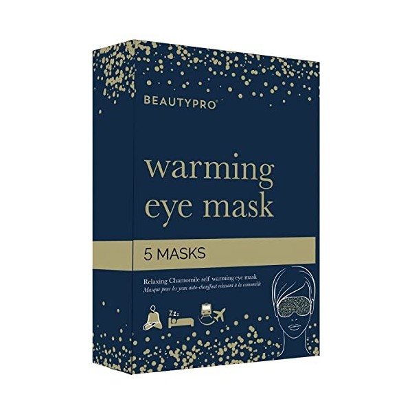 BeautyPro Lot de 5 masques chauffants pour les yeux