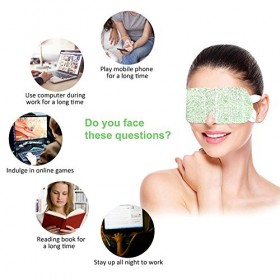 Adsoner Steam Eye Mask, Hot Steam Eye SPA Mask Relieve Eyestrain Remove Dark Circle Lavender Fragrance Warming Eye Patch 15P