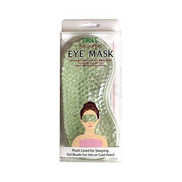 NT Aqua Pois Masque pour les Yeux - Therapearl Réutilisable Masque pour les Yeux - Peluche Doublé pour Somnifères Gel Perles 