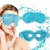 Lucktao 2 ensembles de masque oculaire rafraîchissant,Masque Yeux Froid,Masque Gel Compresse Chaud et Froid,Masque Des Yeux G