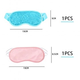 1 masque pour les yeux rafraîchissant réutilisable, chaud ou froid, pour les yeux gonflés, les cernes, les yeux secs et 1 tei