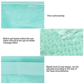 Cache-œil en gel - Compresse chaude et froide - Anti-fatigue - Relaxant - Apaisant - Élastique - Design crochet et boucle - V