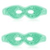 Lot de 2 masques rafraîchissants pour les yeux froids, réutilisables avec perles de gel, masque de sommeil rafraîchissant pou