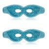 Lot de 2 masques rafraîchissants pour les yeux froids, réutilisables avec perles de gel, masque de sommeil rafraîchissant pou