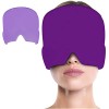 Bonnet Gel migraine, Réutilisable Masque migraine et céphalées Housse Extensible et Confortable Compresse Chaud Froid Poche D