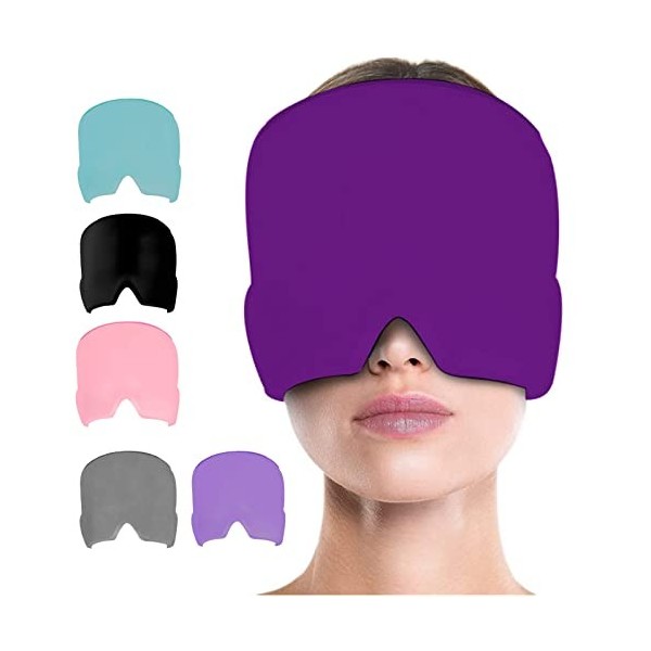 EEUK Bonnet Anti Stress et migraine, Réutilisable Masque migraine et céphalées Headache Hat Les Sinus et Le Stress, Bonnet An