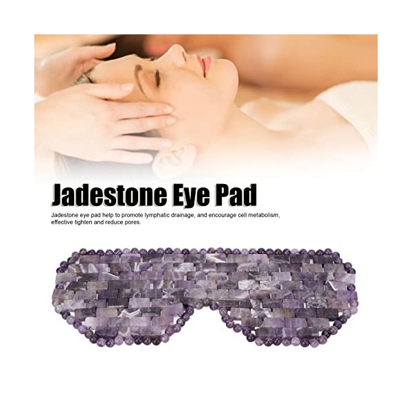 Coussinet de Masque pour les Yeux en Jadestone, Chaud ou Froid à Laide Dun Masque de Sommeil pour les Yeux du Visage en Jad