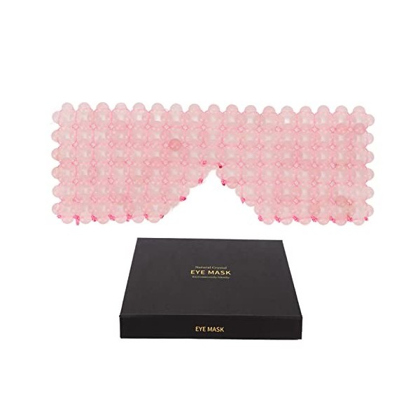 Masque pour les Yeux en Jadestone Masque pour les Yeux Lesté pour éliminer les Rides, Masque de Perles de Pierre de Jade pour