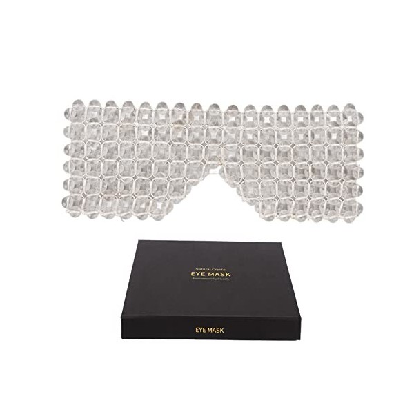 Masque pour les Yeux en Jadestone Masque pour les Yeux Lesté pour éliminer les Rides, Masque de Perles de Pierre de Jade pour